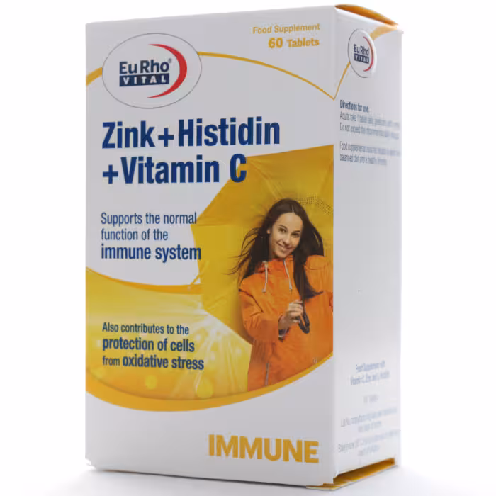 قرص زینک و هیستیدین و ویتامین سی یوروویتال 60 عددی - دارونت