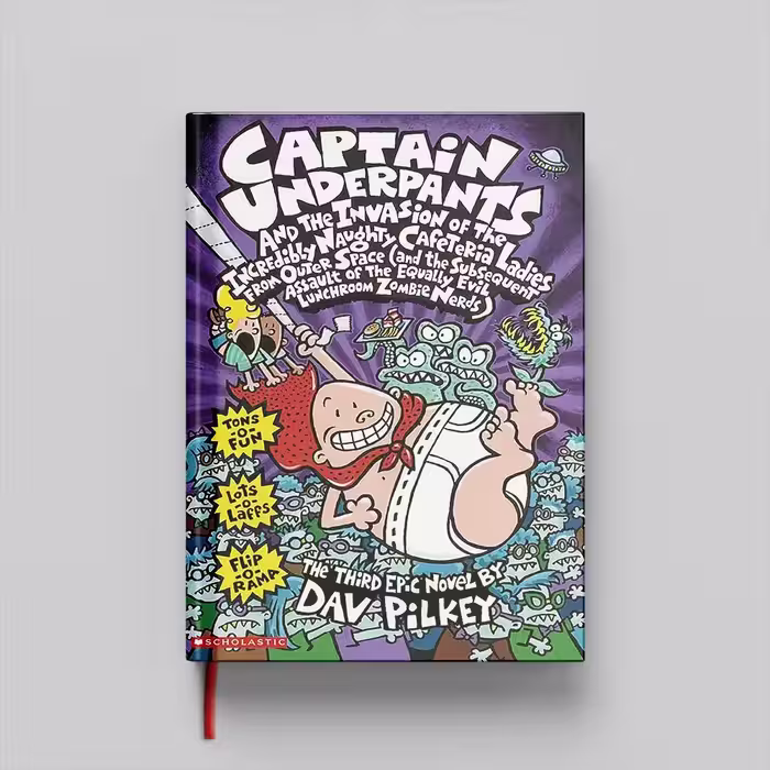 کتاب Captain Underpants and the Invasion of the Incredibly Naughty Cafeteria Ladies from Outer Space 3 جلد سخت (HARDCOVER)