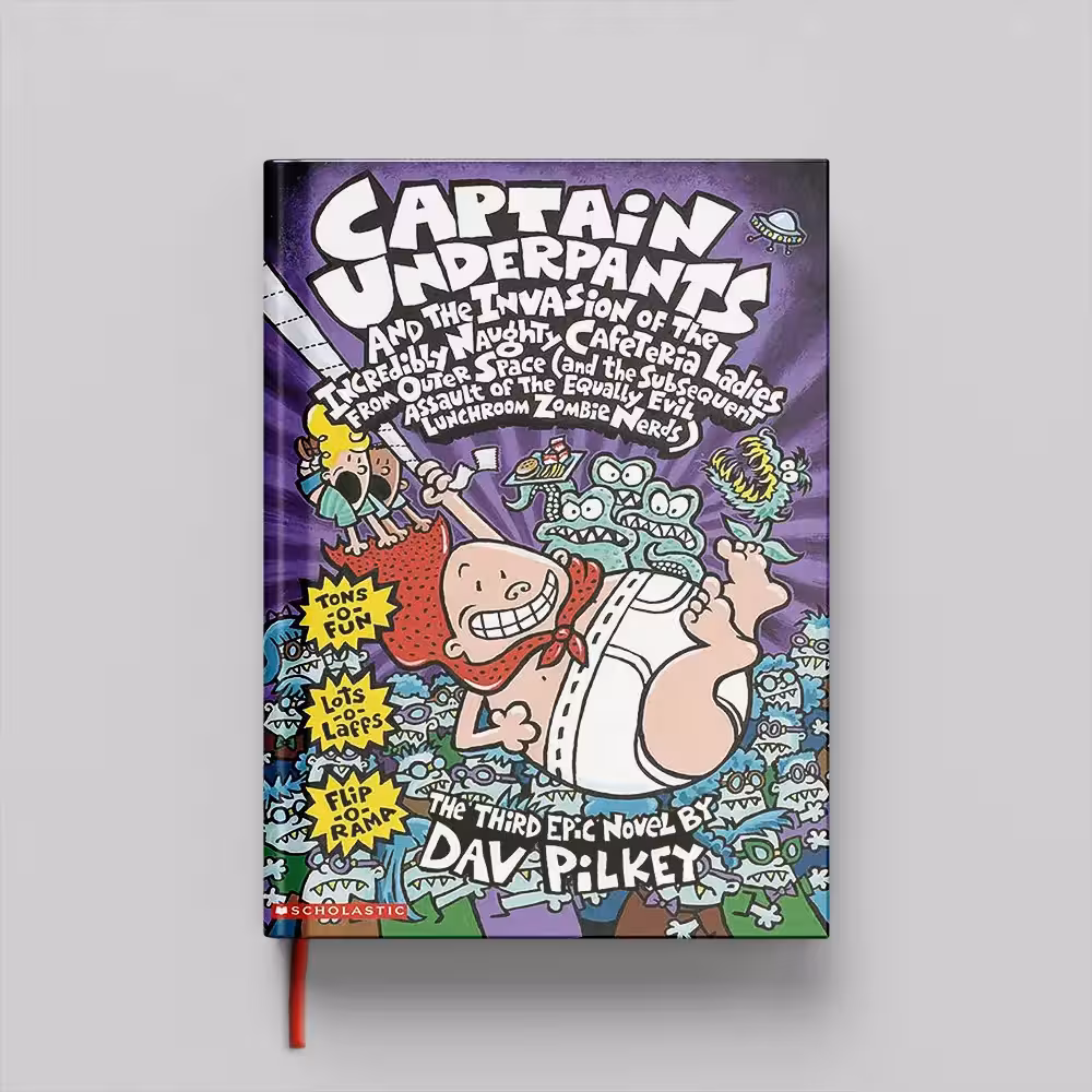 کتاب Captain Underpants and the Invasion of the Incredibly Naughty Cafeteria Ladies from Outer Space 3 جلد سخت (HARDCOVER)