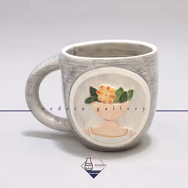 ماگ دستساز برجسته طرح روح انگیز