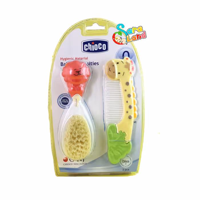 ست برس و شانه نوزاد چیوکو Chioco طرح حیوانات