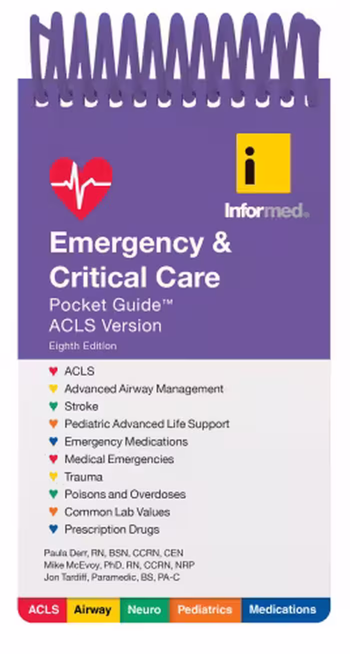 خرید و دانلود نسخه کامل کتاب Emergency &amp; Critical Care Pocket Guide, ACLS version