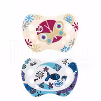 پستانک ارتودنسی دو عددی Life طرح ماهی و پروانه نیپ Nip