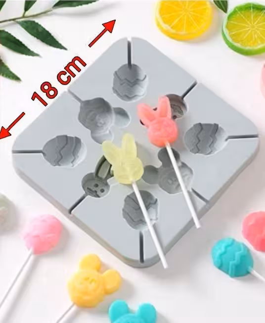 قالب سیلیکونی نی دار آبنبات میکی و خرگوش