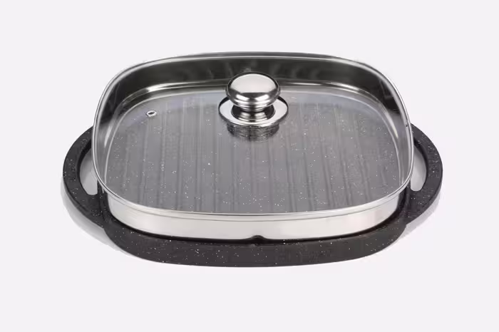 تابه گریل مربع درب دار چدنی نیوهوم NH13-0053