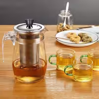 قوری دمنوش 350 میلی لیتر درب فلزی صافی دار
