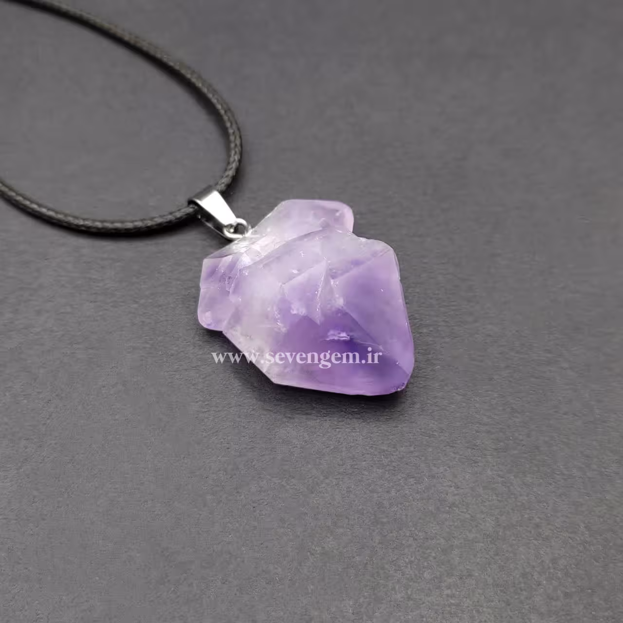 گردنبند بلور خوشه ای سنگ آمیتیست (کدA53)