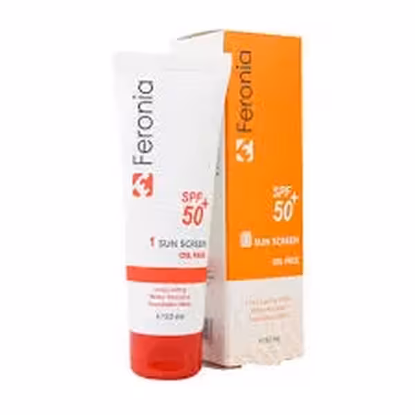 کرم ضدآفتاب رنگی پوست چرب  SPF50 فرونیا 50 میلیلیتر Feronia