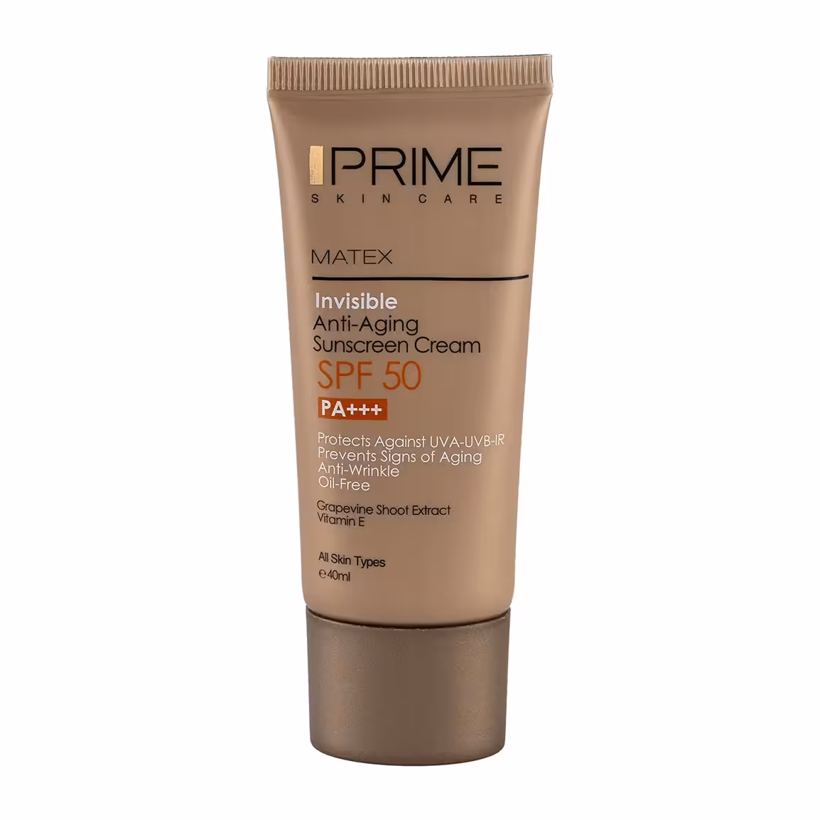 کرم ضد آفتاب جوان کننده بی رنگ فاقد چربی SPF50 پرایم