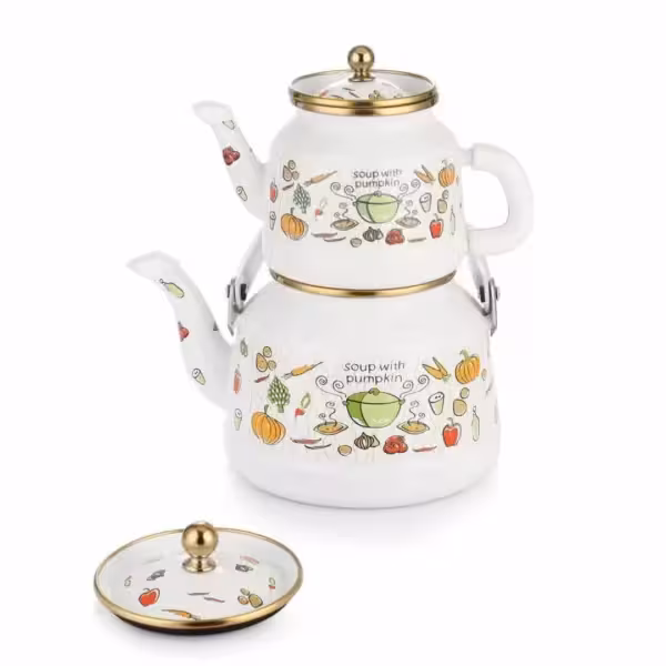 کتری و قوری لعابی ترک 4313