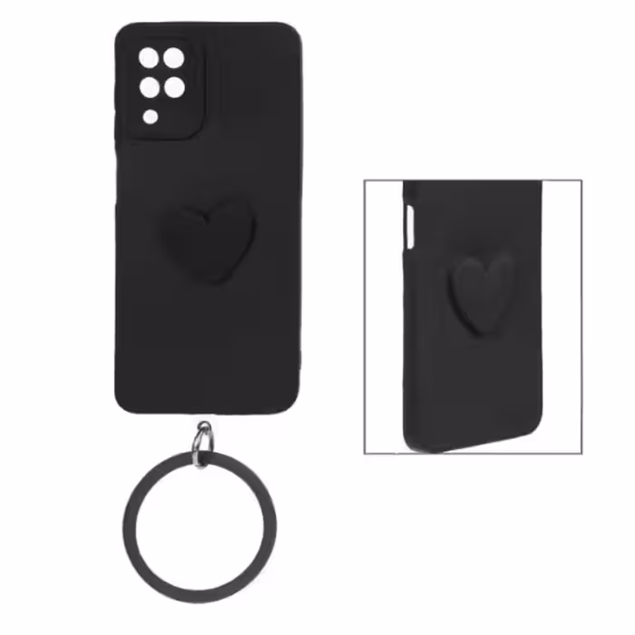 قاب گوشی Pro Camera قلبی النگویی برای Samsung A12/M12/F12