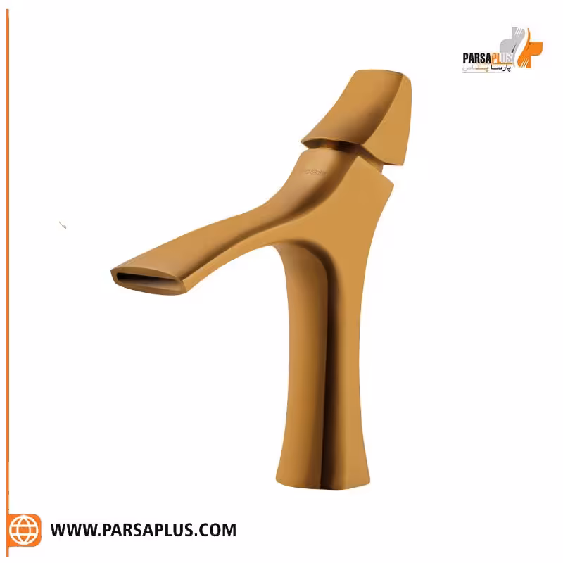 شیر روشویی دوان مدل پاژ طلایی مات