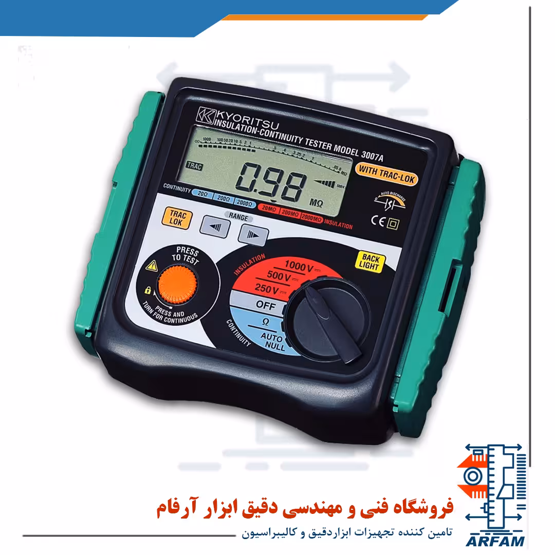 تستر مقاومت عایقی دیجیتال کیوریتسو مدل kyoritsu 3007A