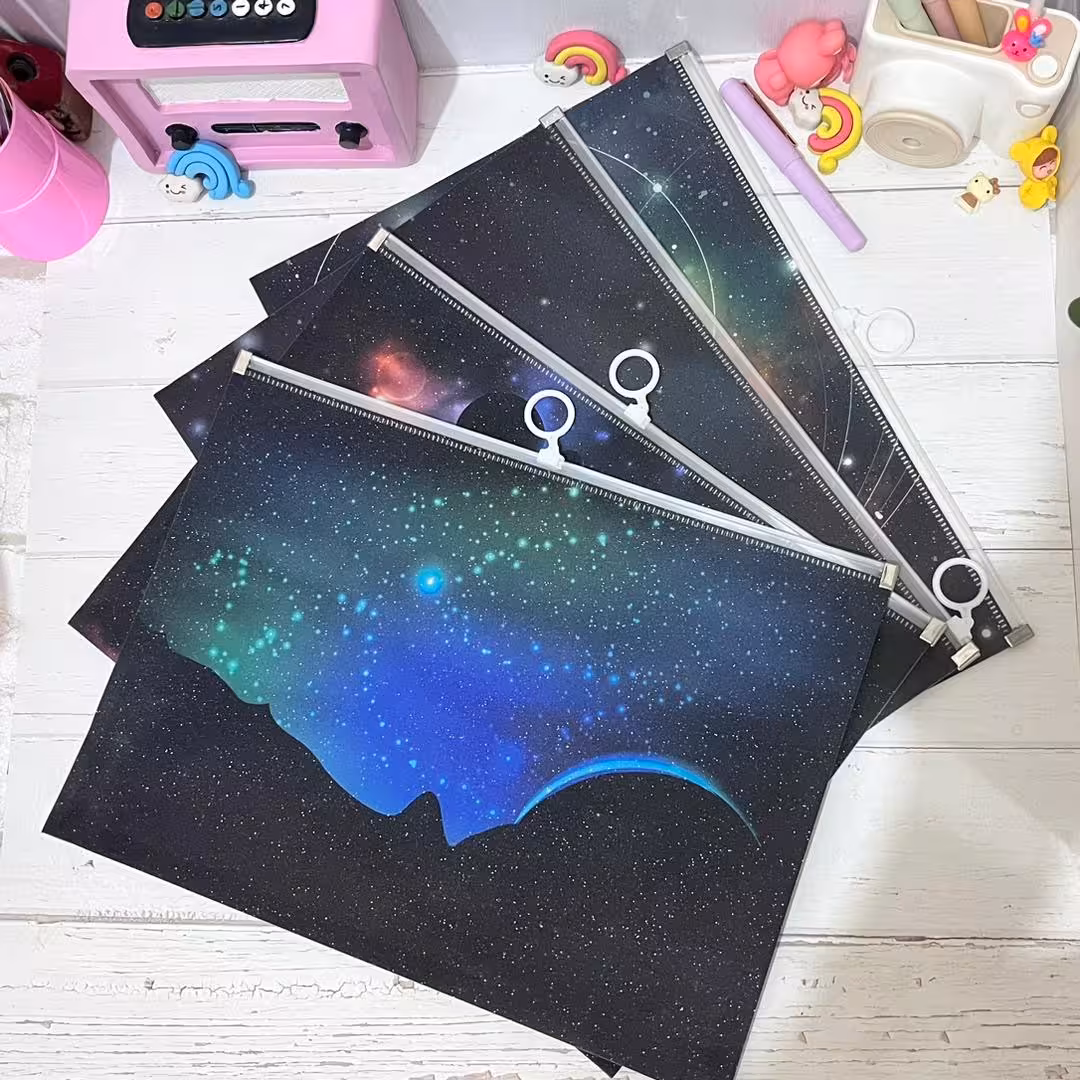 پوشه طرح کهکشان سایز آ4 مات شاین دار
