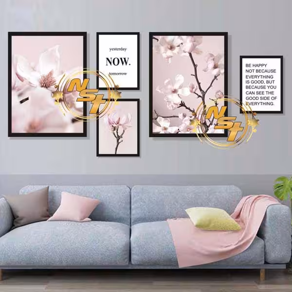 تابلو دکوراتیو شکوفه و نوشته کد GH037