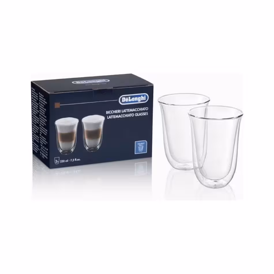 لیوان لاته ماکیاتو دلونگی 220 میلی لیتر بسته 2 عددی