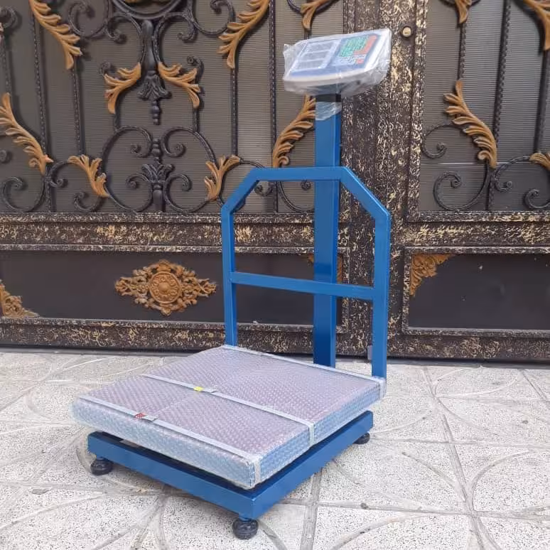 ترازو باسکول 400 کیلویی ثابت کمری گارد دار کفه 50 در 50 ارسال با باربری و پس کرایه