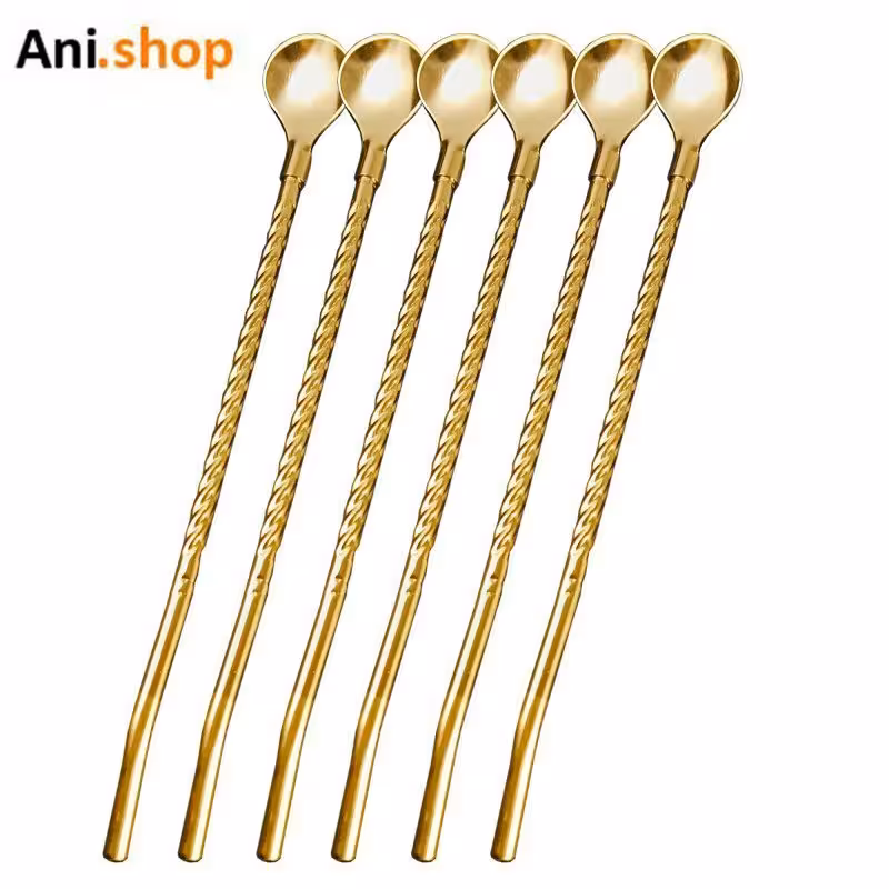 قاشق شربت خوری نی دار