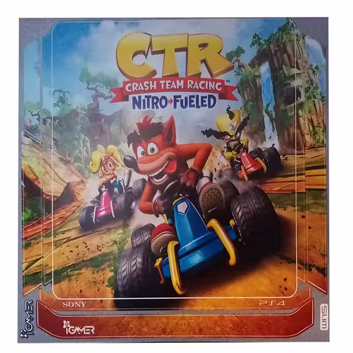 برچسب کنسول PS4 (GO) طرح کرش crash