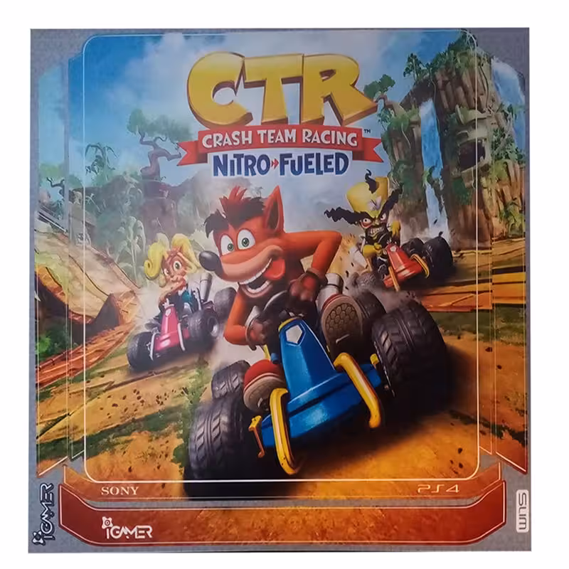 برچسب کنسول PS4 (GO) طرح کرش crash