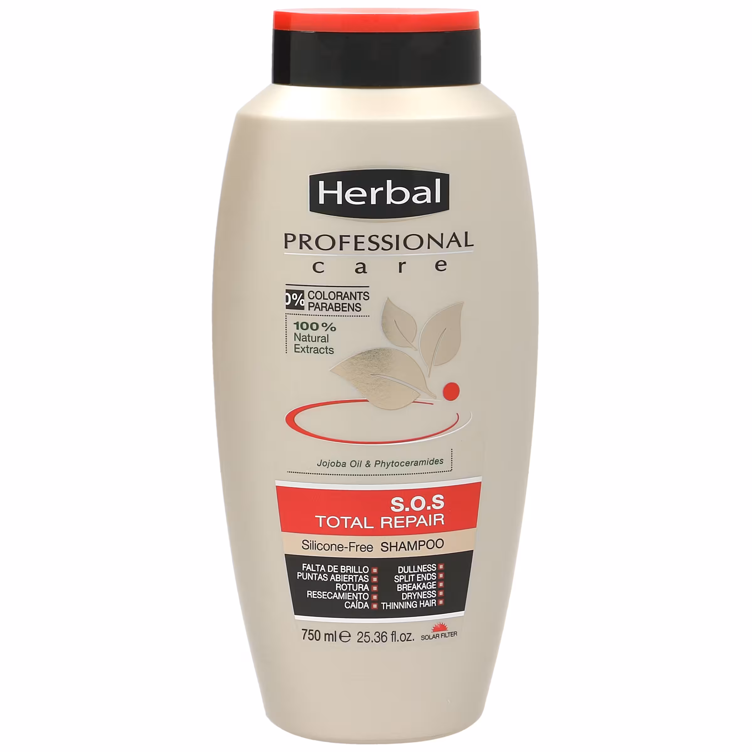 شامپو ترمیم کننده هربال مدل SOS Total Repair حجم 750 میل