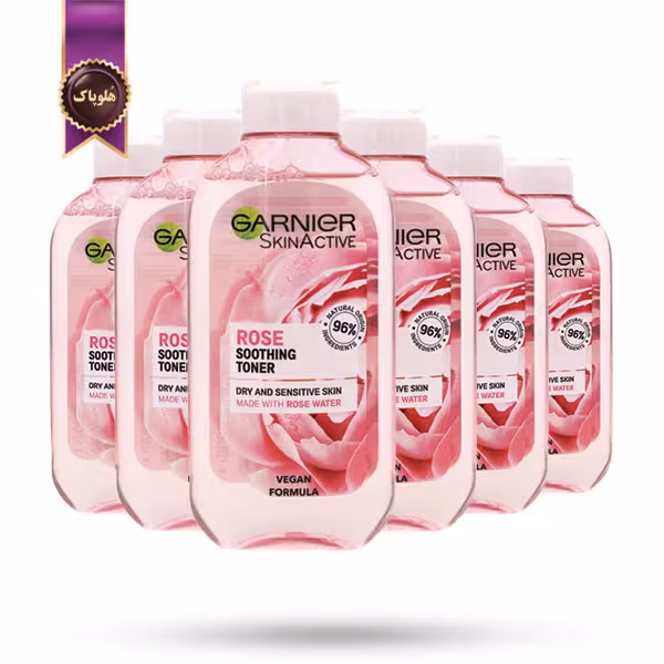 6 عدد تونر صورت گارنیر Garnier مدل گل رز Rose حجم 200 میلی لیتر (اورجینال)