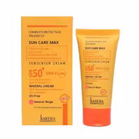 کرم ضد آفتاب کاربا SPF50 بژ طبیعی مناسب پوست چرب و مختلط