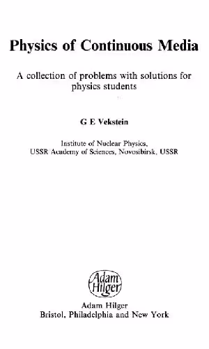 خرید و دانلود نسخه کامل کتاب Physics of continuous media: a collection of problems with solutions for physics students