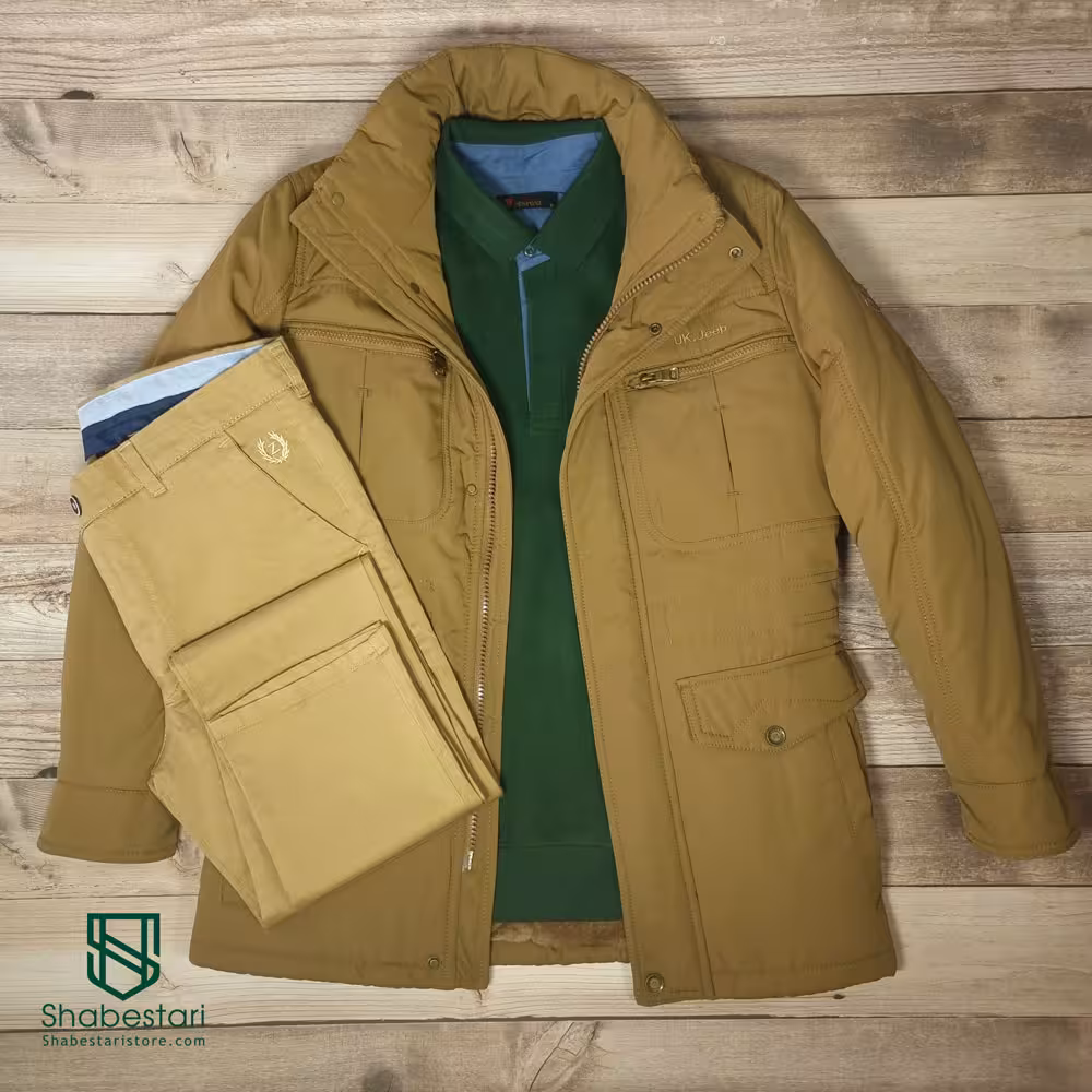 کاپشن اور جیپ عسلی تو خز دار کد 2253