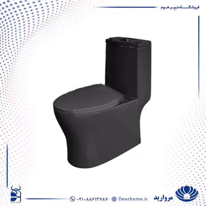توالت فرنگی سانتا مشکی مات