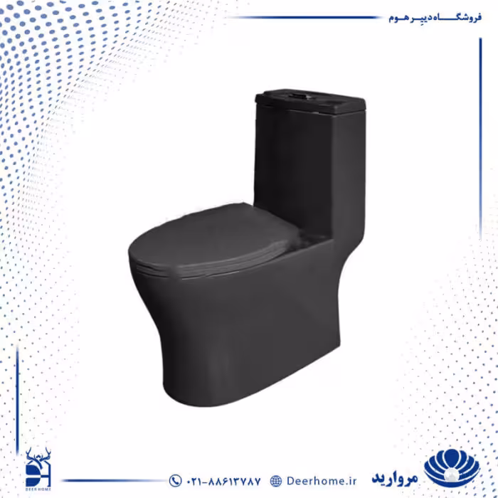 توالت فرنگی سانتا مشکی مات