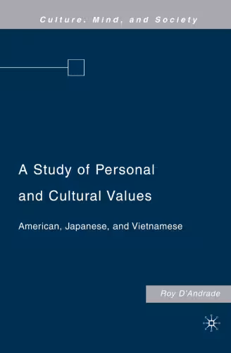 خرید و دانلود نسخه کامل کتاب A Study of Personal and Cultural Values: American, Japanese, and Vietnamese