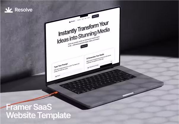 دانلود قالب‌ فریمر وب SaaS ریزالو | Resolve Framer
