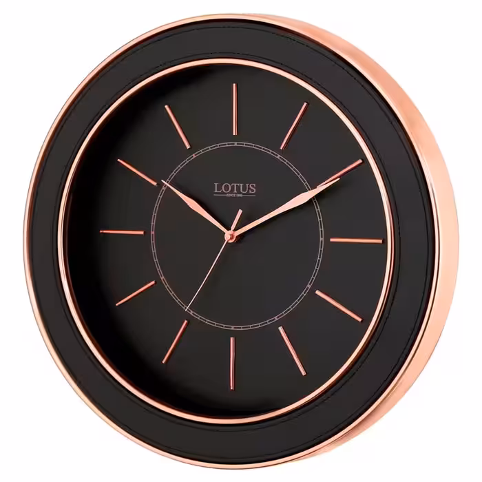 ساعت ديواری فلزی لوتوس کد محصول: LC-2204-FERNLEY-B-ROSEGOLD