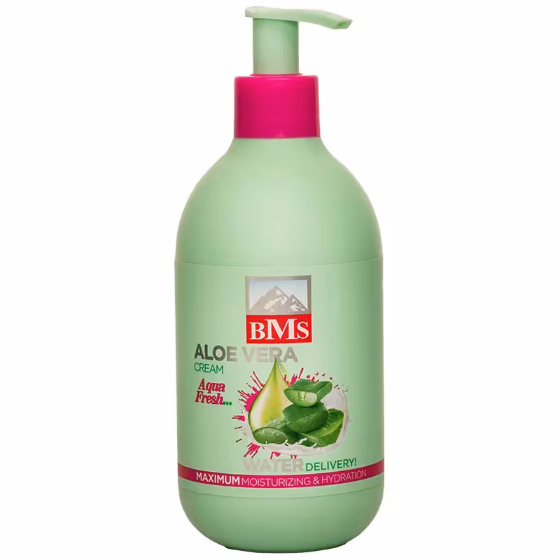 کرم مرطوب کننده بی ام اس مدل گیاه آلوئه ورا حجم 300 میلی لیتر