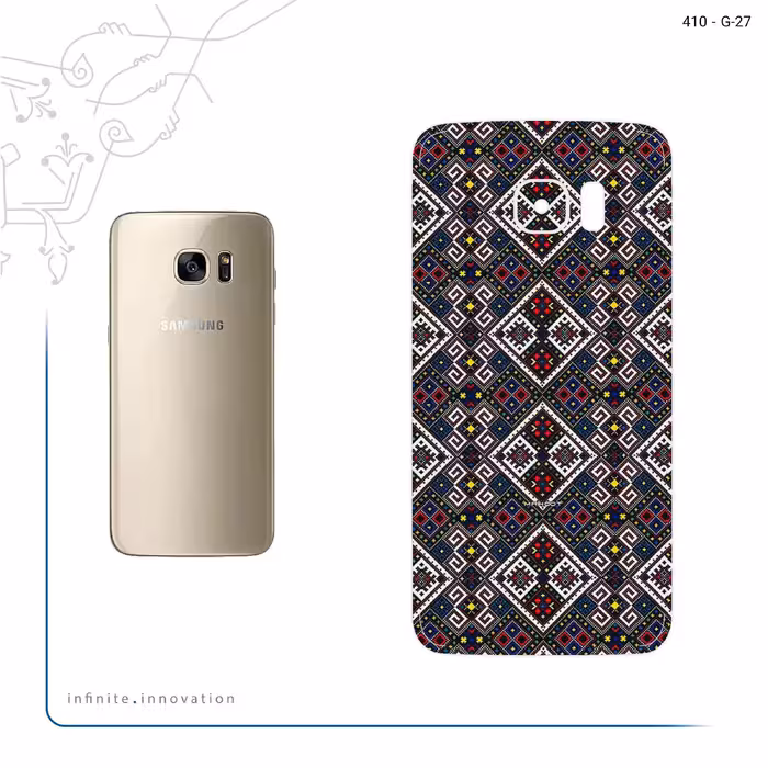 برچسب پوششی ماهوت مدل SISTAN Needlework 1 مناسب برای گوشی موبایل سامسونگ Galaxy S7 Edge