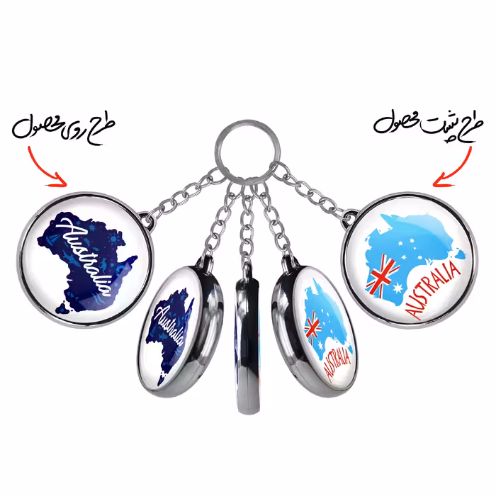 جاکلیدی خندالو طرح پرچم استرالیا مدل دوطرفه کد 2062820630