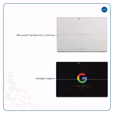 برچسب پوششی ماهوت مدل Google-Logo مناسب برای تبلت مایکروسافت Surface Pro 3 2014