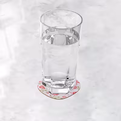 زیر لیوانی ترمه طراحان ایده مدل گل‌های ریز کد trm041