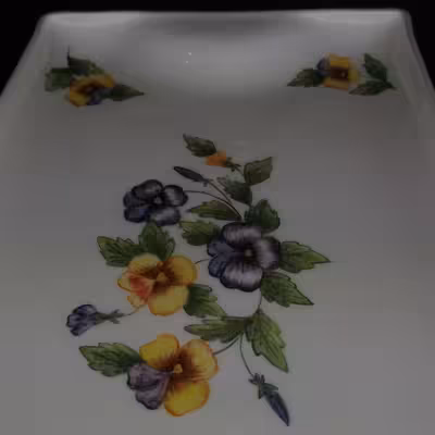 سینی سرامیکی هیوا طرح بنفشه کد 10912974