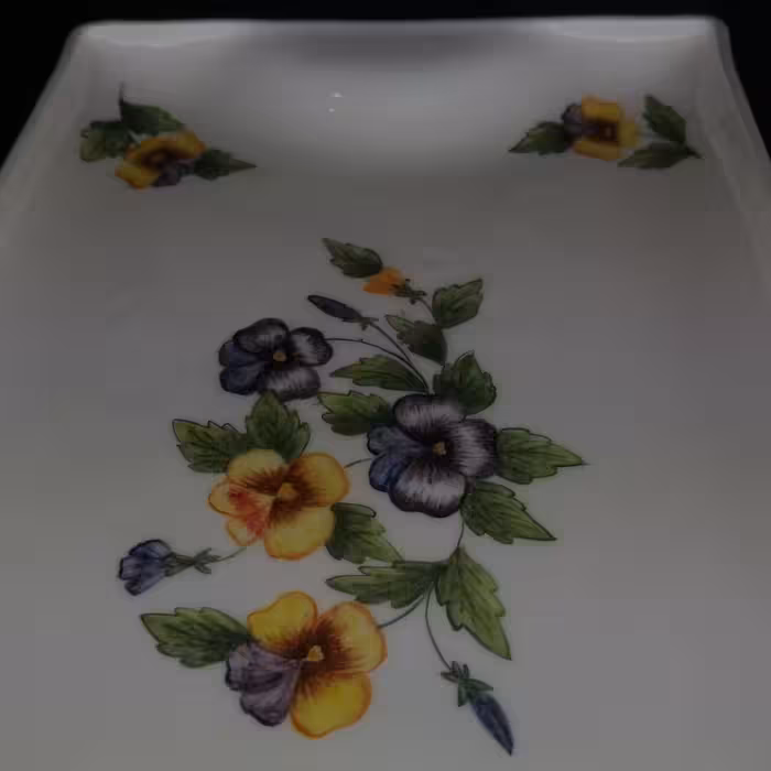 سینی سرامیکی هیوا طرح بنفشه کد 10912974