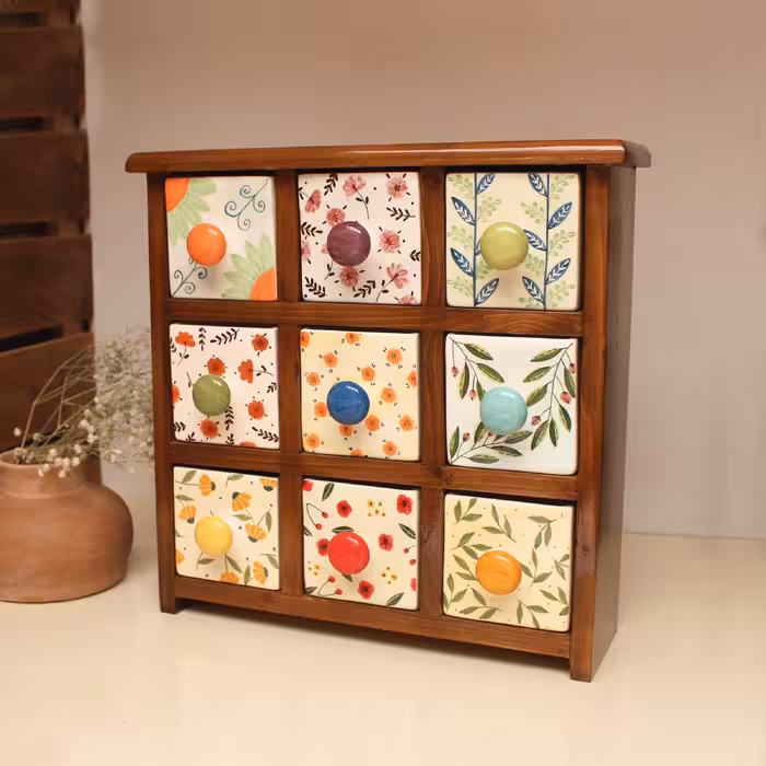 جا ادویه 9 پارچه مدل کشویی کد 09-02