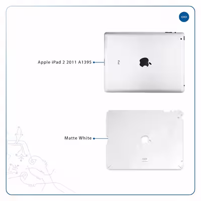 برچسب پوششی ماهوت مدل Matte-White مناسب برای تبلت اپل iPad 2 2011 A1395
