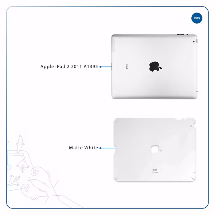 برچسب پوششی ماهوت مدل Matte-White مناسب برای تبلت اپل iPad 2 2011 A1395