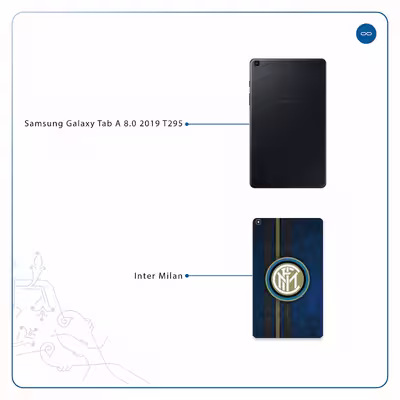 برچسب پوششی ماهوت مدل Inter-Milan مناسب برای تبلت سامسونگ Galaxy Tab A 8.0 2019 T295