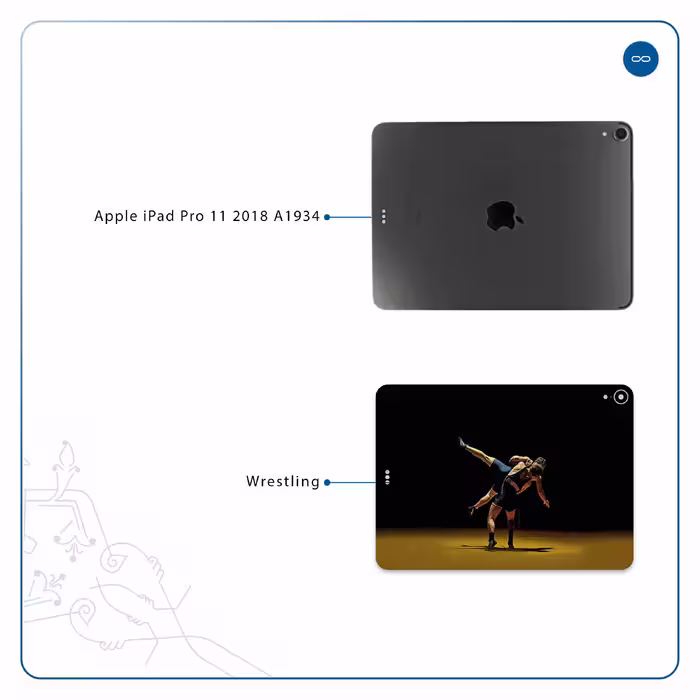برچسب پوششی ماهوت مدل Wrestling مناسب برای تبلت اپل iPad Pro 11 2018 A1934