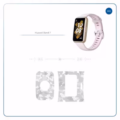 برچسب ماهوت طرح Army_Snow_Pixel مناسب برای ساعت هوشمند هوآوی Band 7