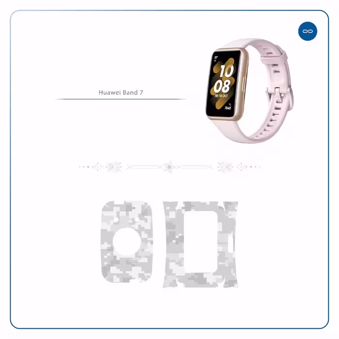 برچسب ماهوت طرح Army_Snow_Pixel مناسب برای ساعت هوشمند هوآوی Band 7