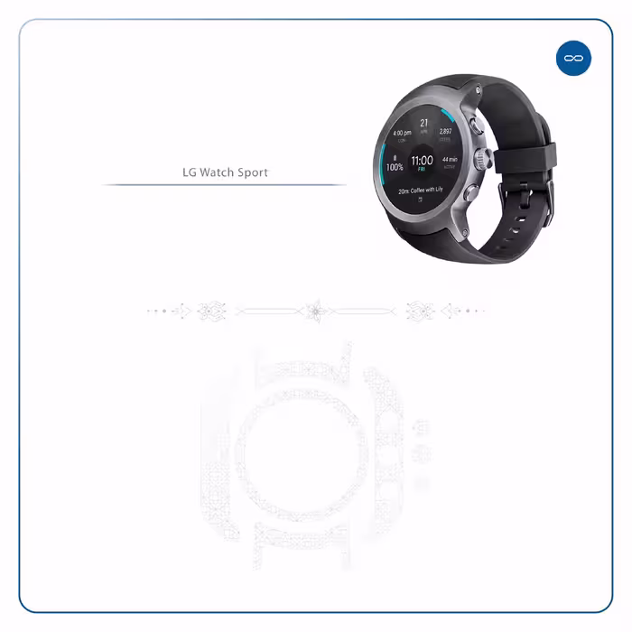 برچسب ماهوت طرح Cloud Transparent مناسب برای ساعت هوشمند ال جی Watch Sport