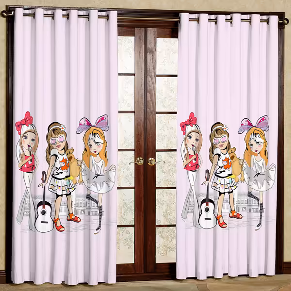 پرده مخمل پانچی کد 6358 ابعاد 280x140 سانتی متر